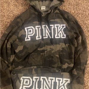 VS Pink Camo Sweatsuit Sold as Set Large
